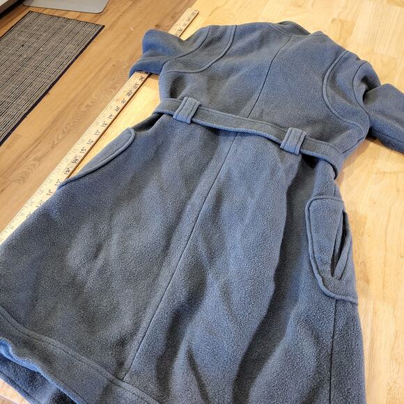 B.B. Dakota Wool Blend Mid Length Fleece Gray Pocket Epaulette (See belt wear) - Picture 13 of 16